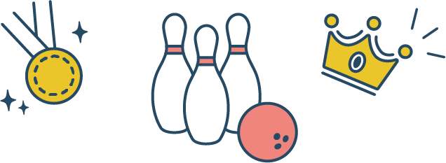 ボウリングのイラスト